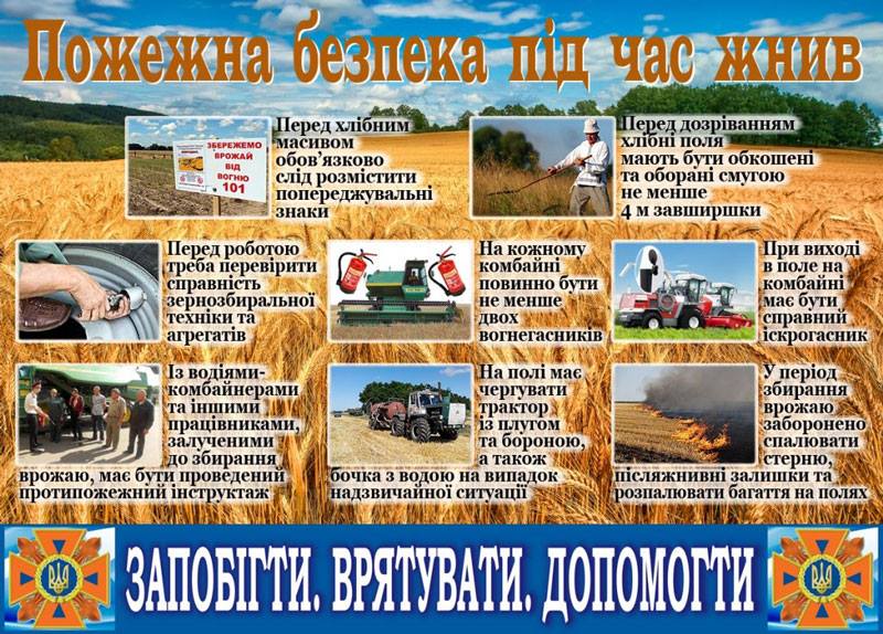 пожежна безпека під час жнив